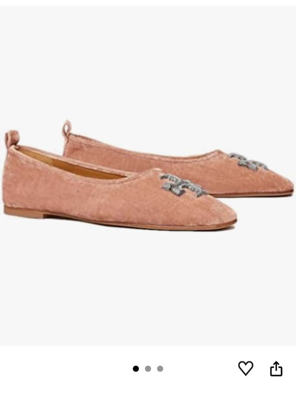 NIB Tory Burch Eleanor crystal ballet velvet shoes